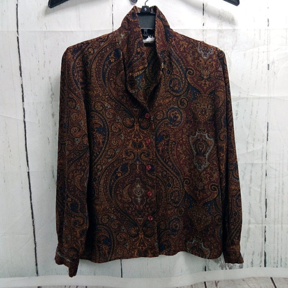 Vintage Joan Leslie Paisley Blouse